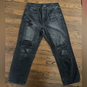 American Eagle Outfitters Black Distressed Skinny Jeans